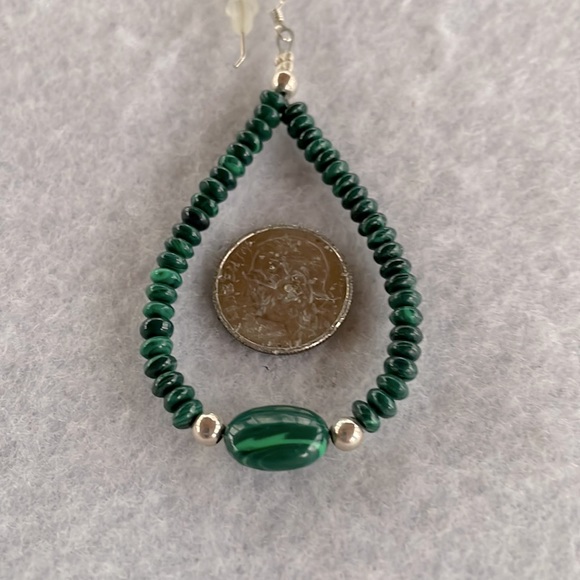 Green Malachite Earrings - Picture 3 of 3